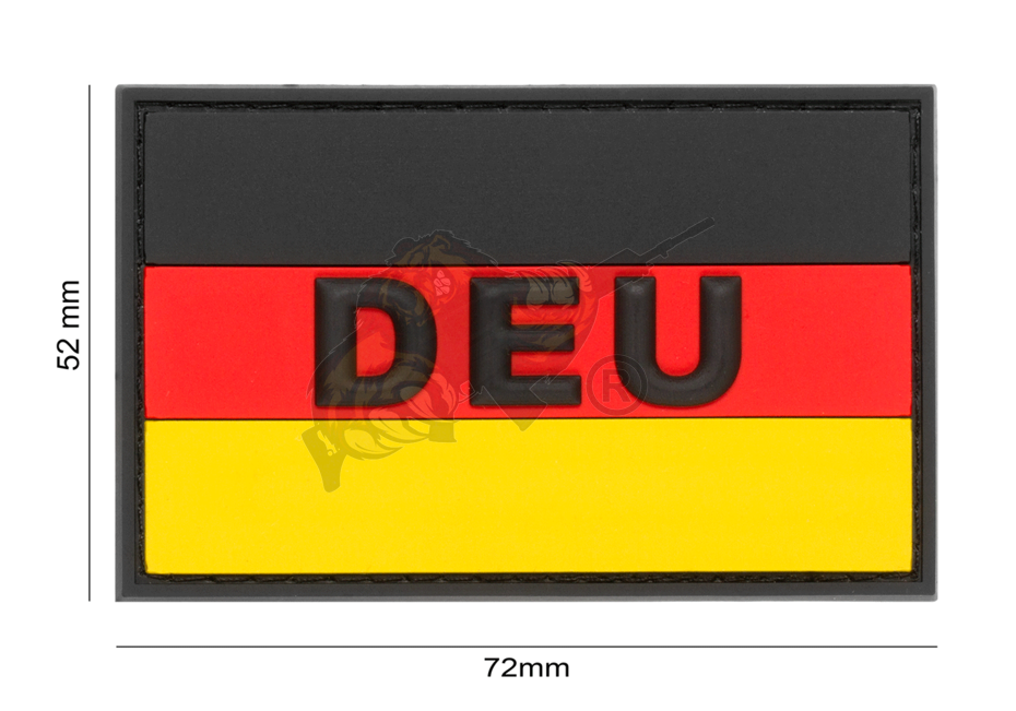 JTG - Deutschlandflagge - Patch, groß mit DEU Schriftzug, fullcolor