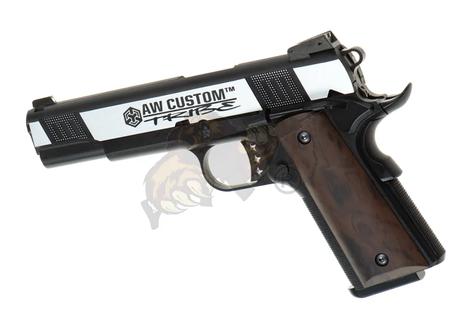 NE3003 M1911 GBB Pistol Dual Tone Black/Silver -F-