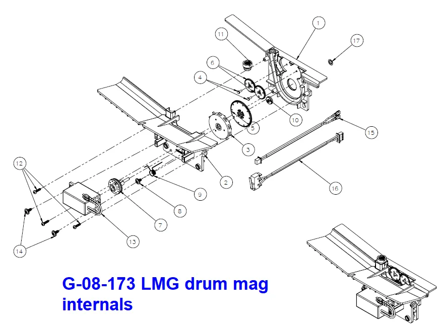 Spare Part #3 (G-08-173 Internals) für CM16 LMG Box Mag von G&G
