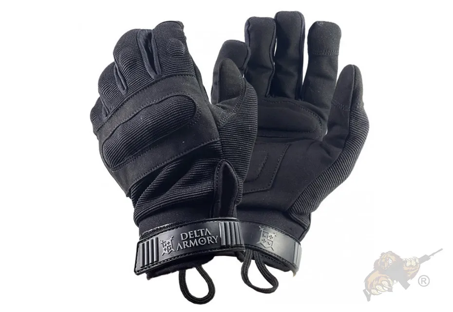Taktische Einsatz-Handschuhe DEFENDER Farbe Schwarz Größe L - Delta Armory