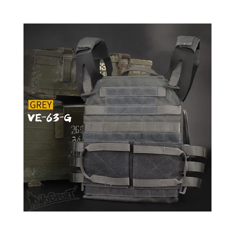 JPC Vest Easy Style Airsoft Plate Carrier Grey - WoSport