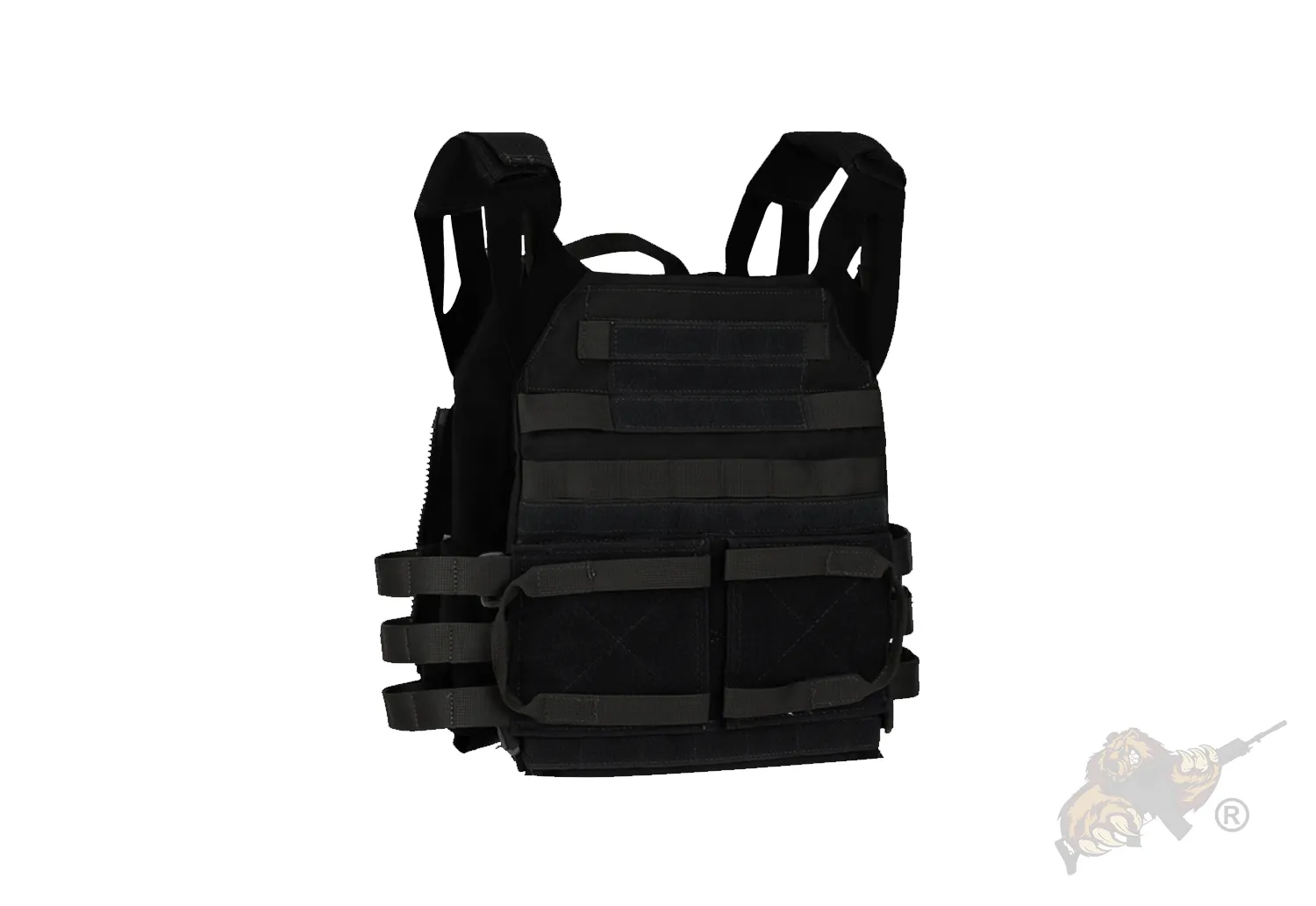 JPC Vest Easy Style Airsoft Plate Carrier Black - WoSport