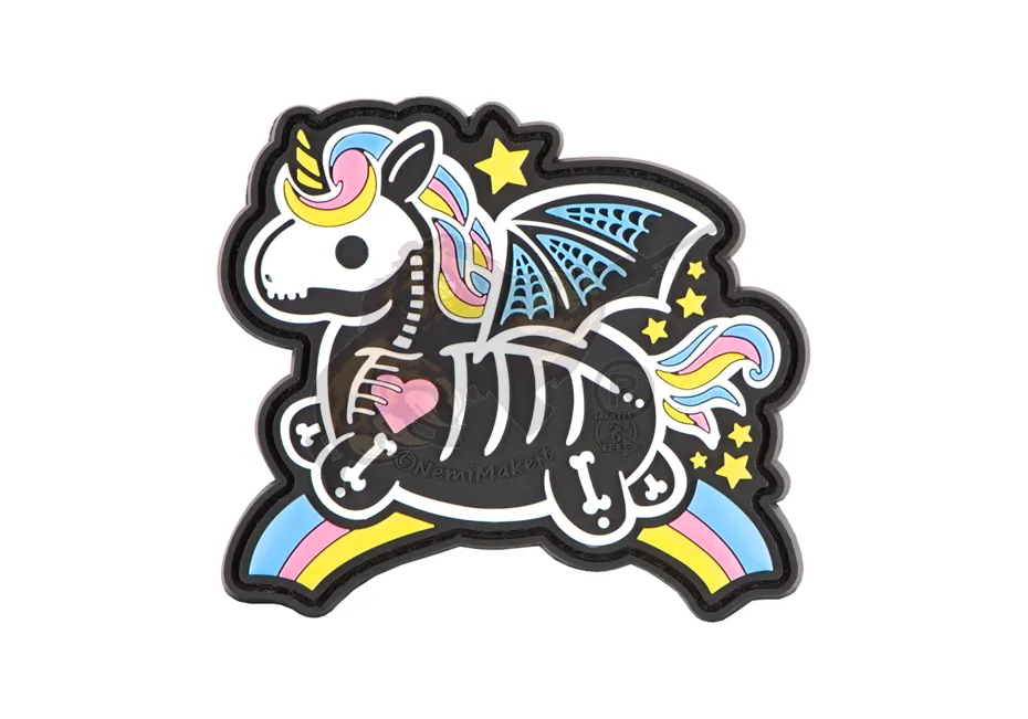 Skeleton Unicorn Rubber Patch - JTG