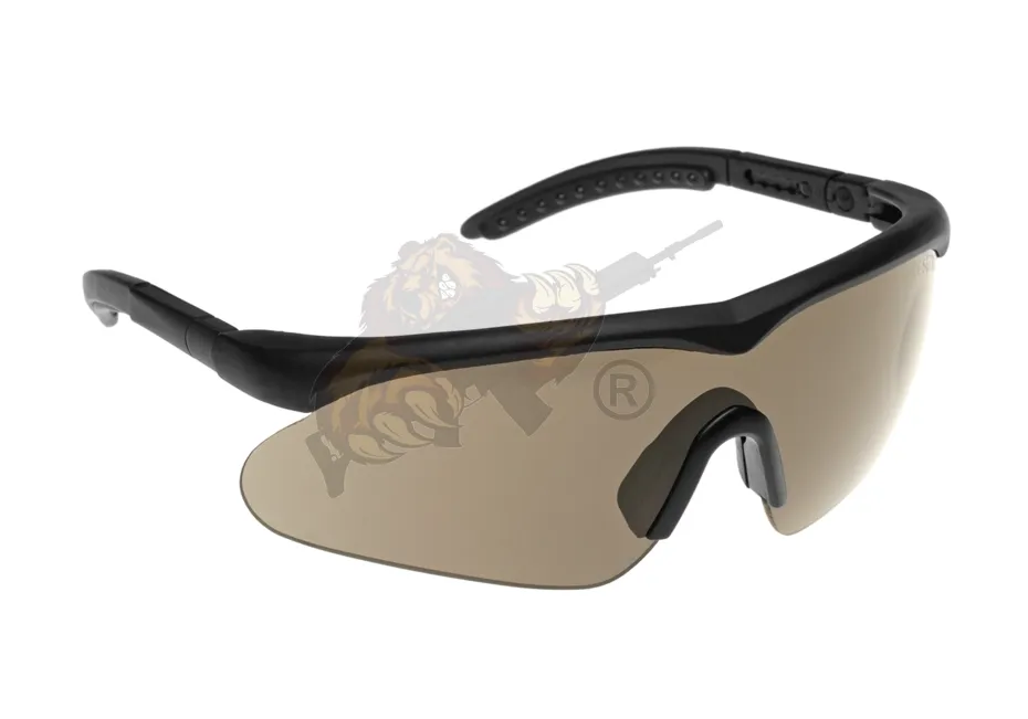 Schutzbrille Raptor Schwarz - Smoke/Clear/Lightrust (SwissEye)