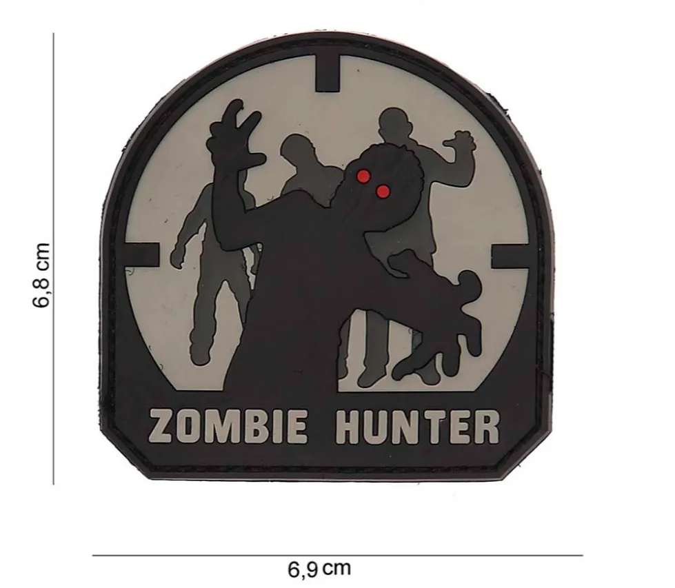 3D Zombie Hunter Rubber Patch- SWAT