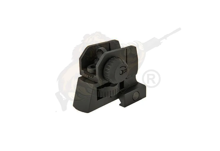 Krytac Airsoft Tactical Rear Iron Sight - Black