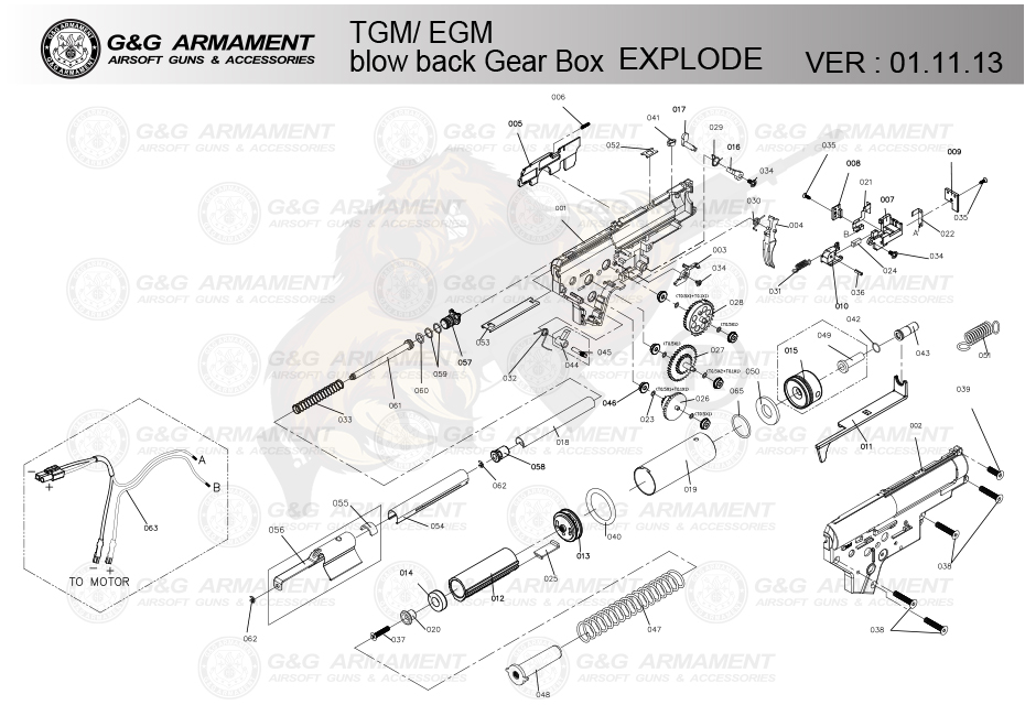 Blowback Cylinder #54 für die TGM/EGM/PM5 Gearbox
