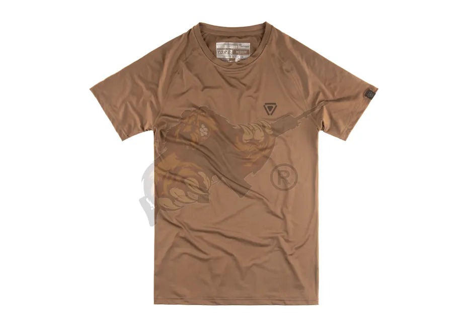 T.O.R.D. Athletic Fit Performance Tee in Coyote - Outrider XL