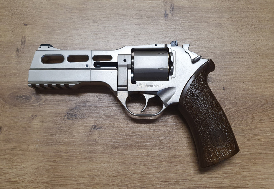 Rhino 50DS Airsoft Revolver in Nickel-Optik Chiappa -F- - B-Ware