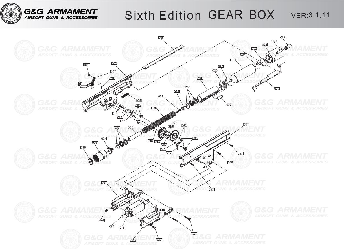 Gearbox case für die G2010 / F2000 ETU #001 + #002 (Case only)