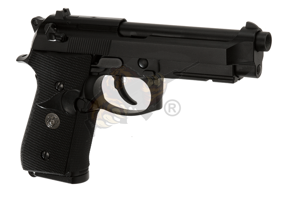 M9 A1 Schwarz Full Metal GBB mit LED Box -F-