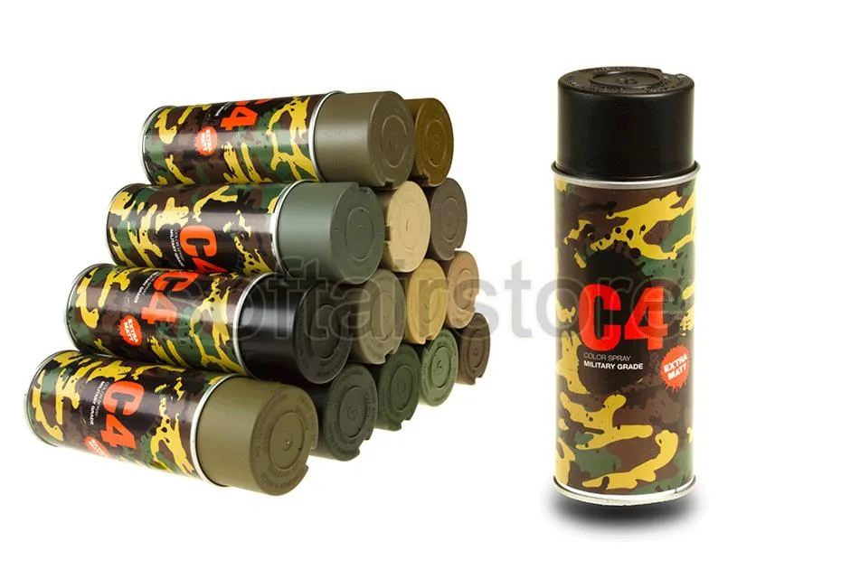 C4 Mil Grade Color Spray in RAL 9021 Teerschwarz - Armamat
