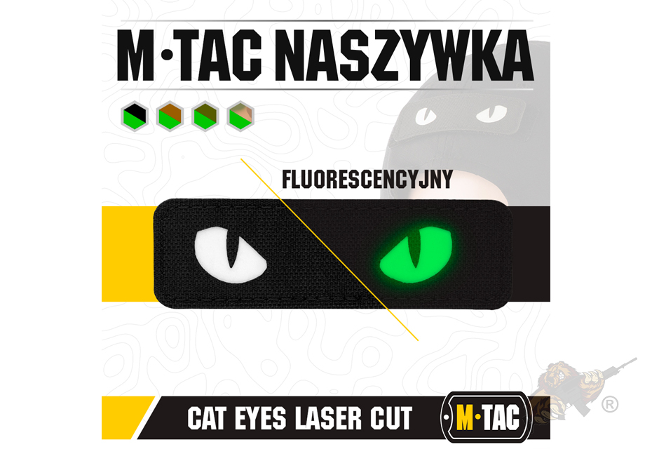M-Tac patch Cat Eyes Laser Cut -Black/GID-