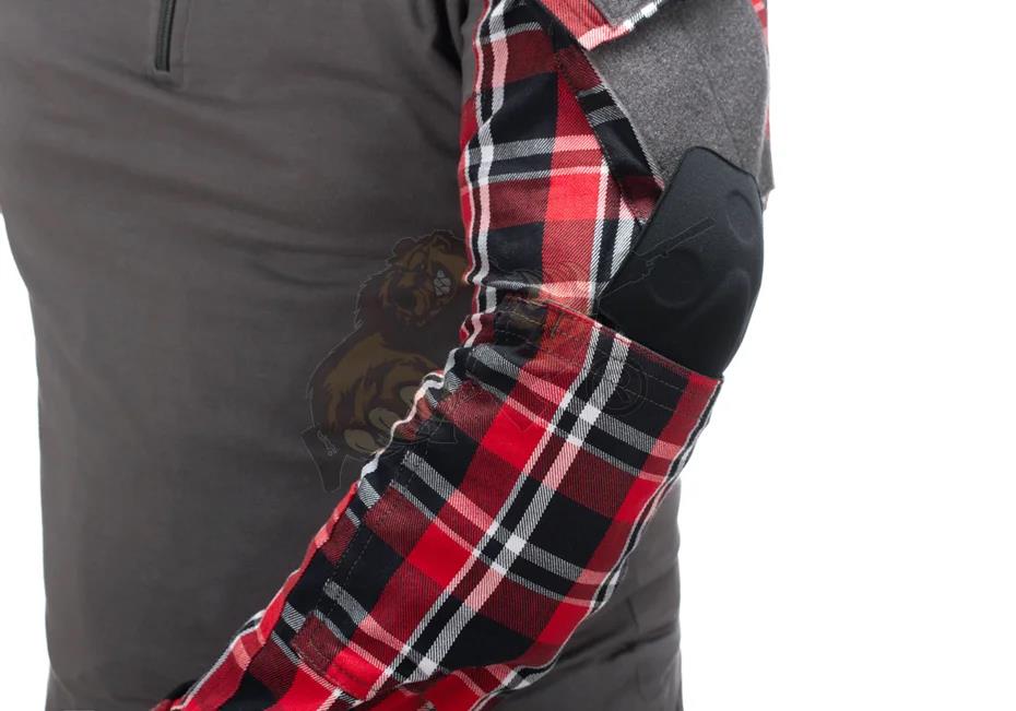 Combat Shirt Flannel in Farbe Rot Größe L - Invader Gear