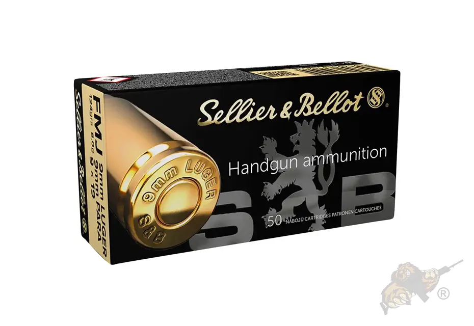 Patronen 9mm Luger Vollmantel 50 Stück - Sellier & Bellot