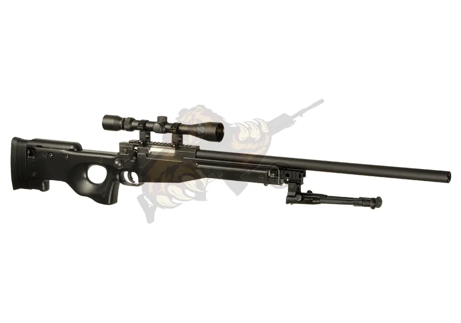 L96 Sniper Rifle Airsoft Set Upgraded Black - Well -F-