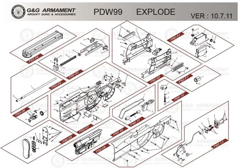 Part P90-12 für die PDW99 von G&G