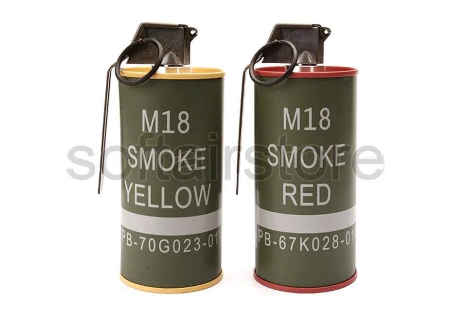 Mock M18 Smoke Grenade Shape BB loader Set Red/Yellow