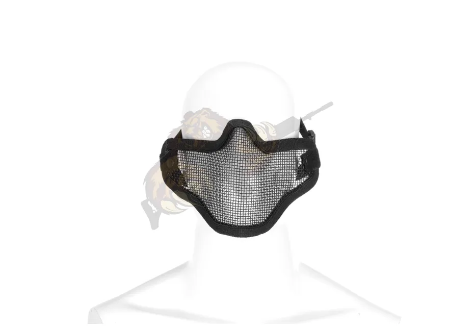 Steel Half Face Mask - Gittermaske - Black