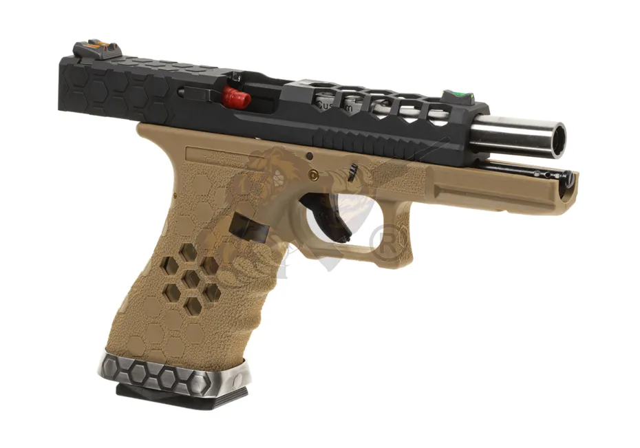 VX0111 Hex Cut GBB Pistol in Tan/Black -F-