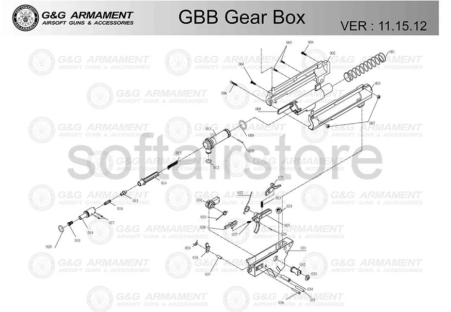 Part #022 für CM16 GBB Gearbox