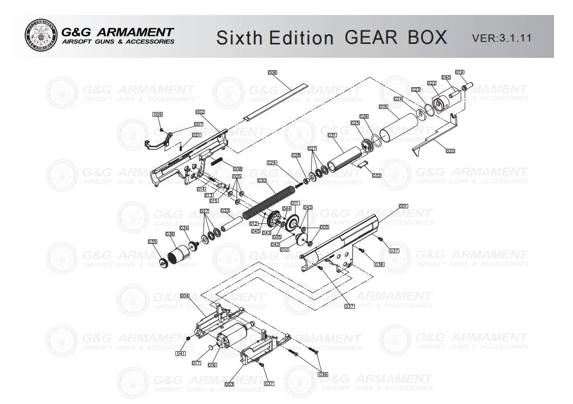 Part #008 (kleine Feder) für Gearbox V6 von G&G