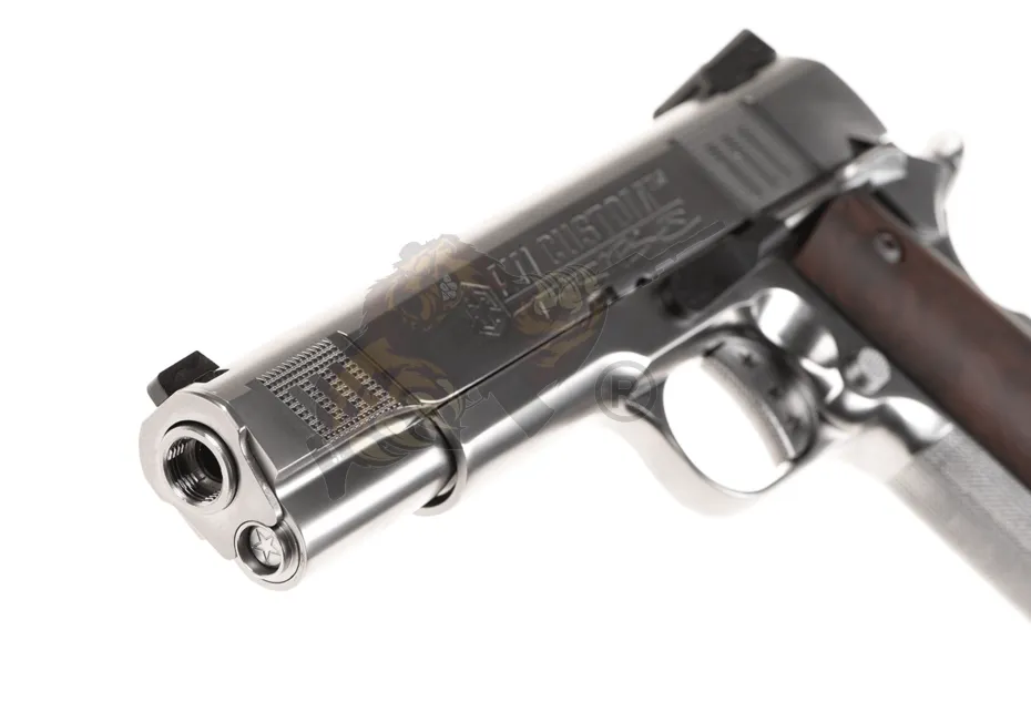 NE3001 M1911 GBB Pistol Chrome (Silver) -F-