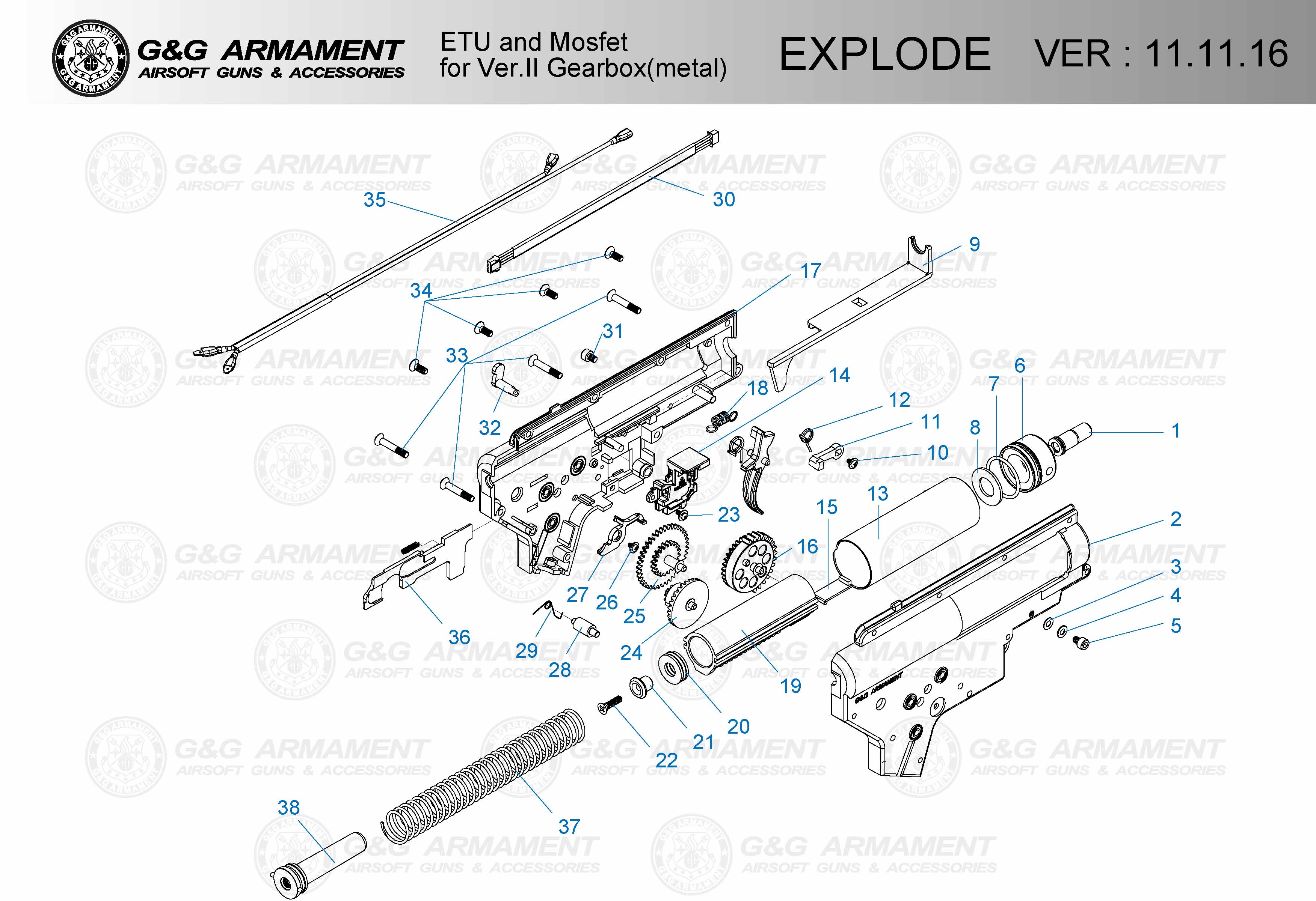 Spare part Part#24 (ARP556 GB) - Bevel Gear for ARP556 - G&G
