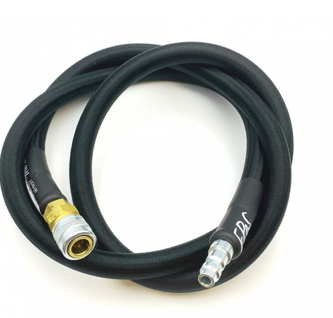 HPA 115cm S&F hose Mk.II with braided cover - black - EPes