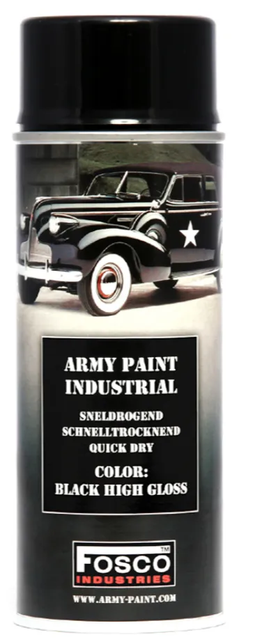 Farbspray Army Paint 400ml hochglanz Schwarz- Fosco Industries