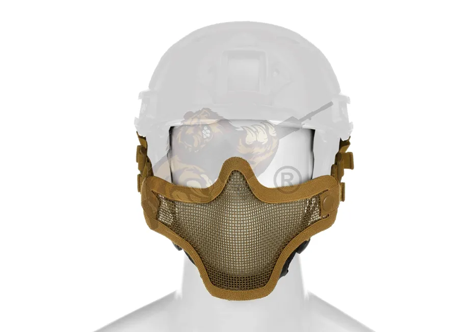 Steel Half Face Mask FAST Version - Gittermaske - Tan